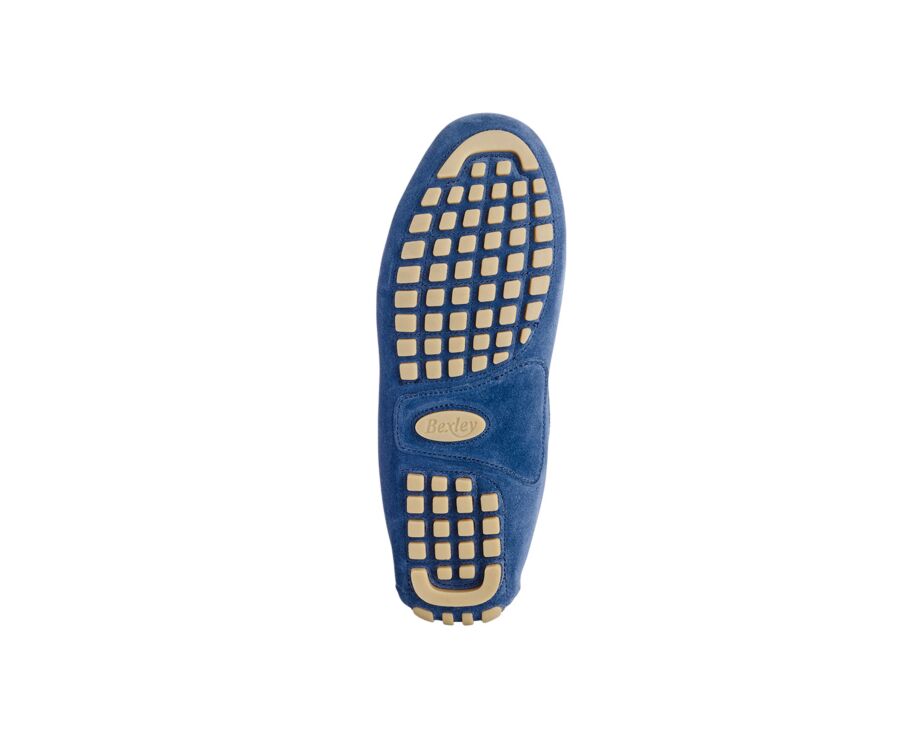 Mocassin été homme Velours Bleu Indigo - FERGUSON