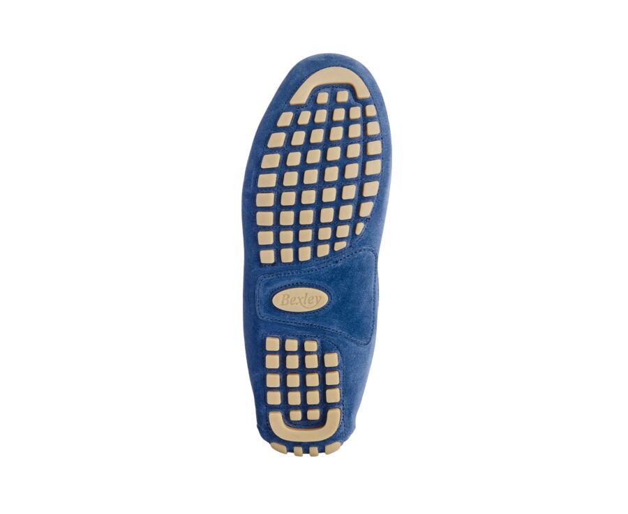 Mocassin été homme Velours Bleu Indigo - FERGUSON