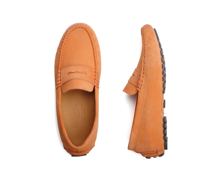 Mocassin été homme Velours Mandarine - FERGUSON