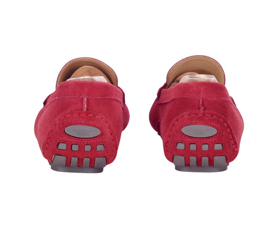 Mocassin été homme Velours Rouge Foncé - FERGUSON