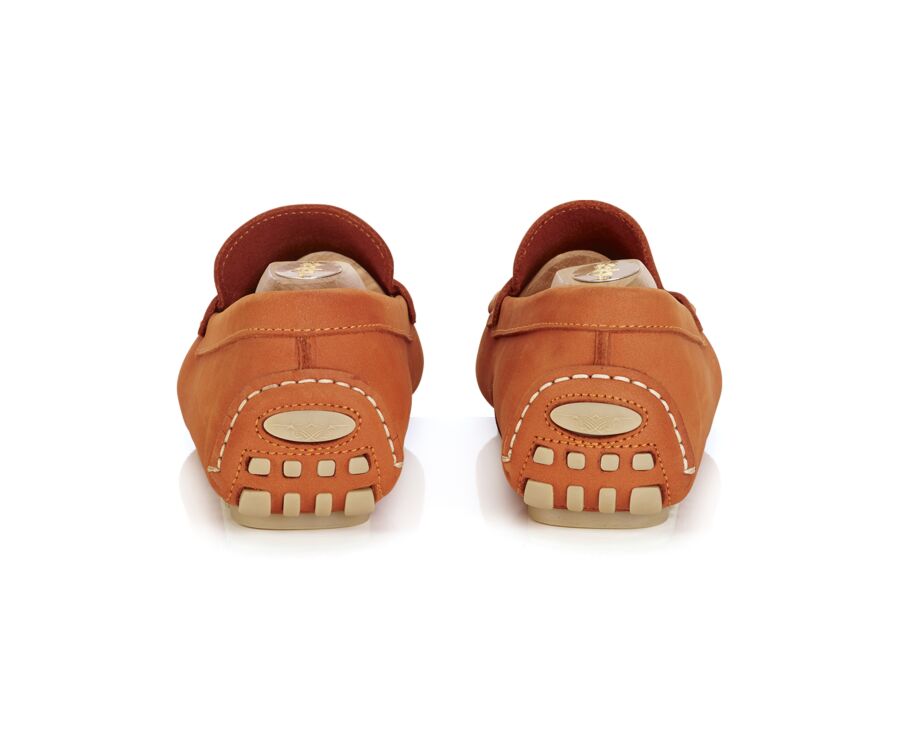 Mocassin été homme Nubuck Orange Foncé - FERGUSON