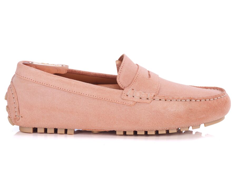 Mocassin été homme Velours Rose - FERGUSON