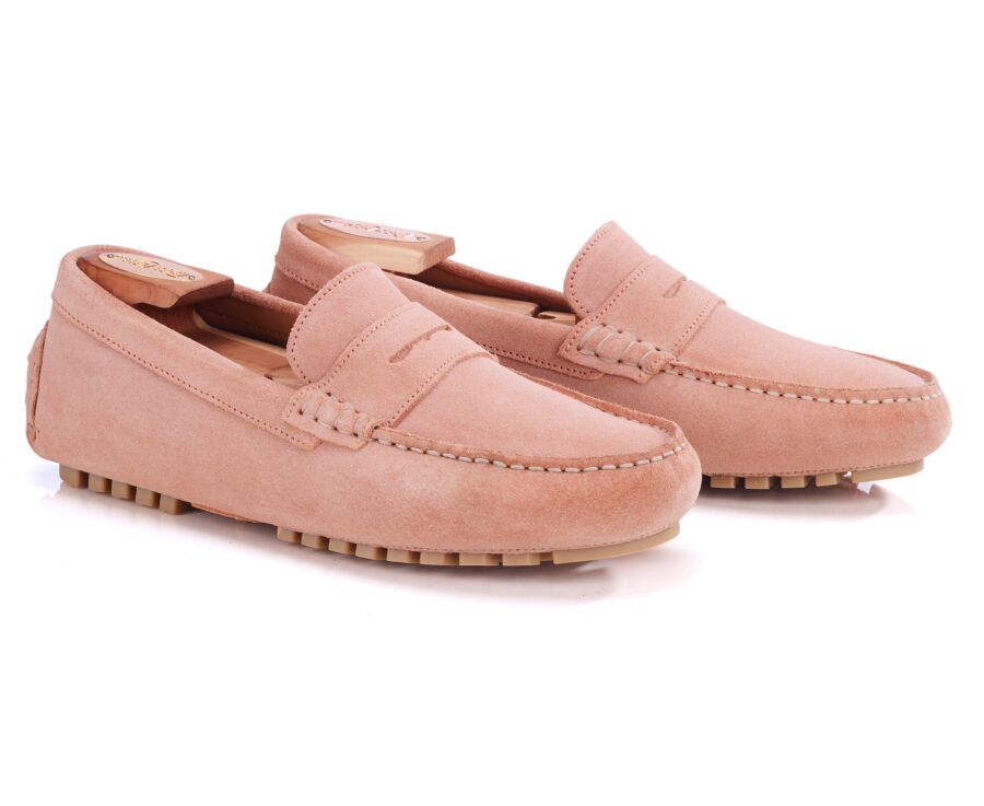 Mocassin été homme Velours Rose - FERGUSON