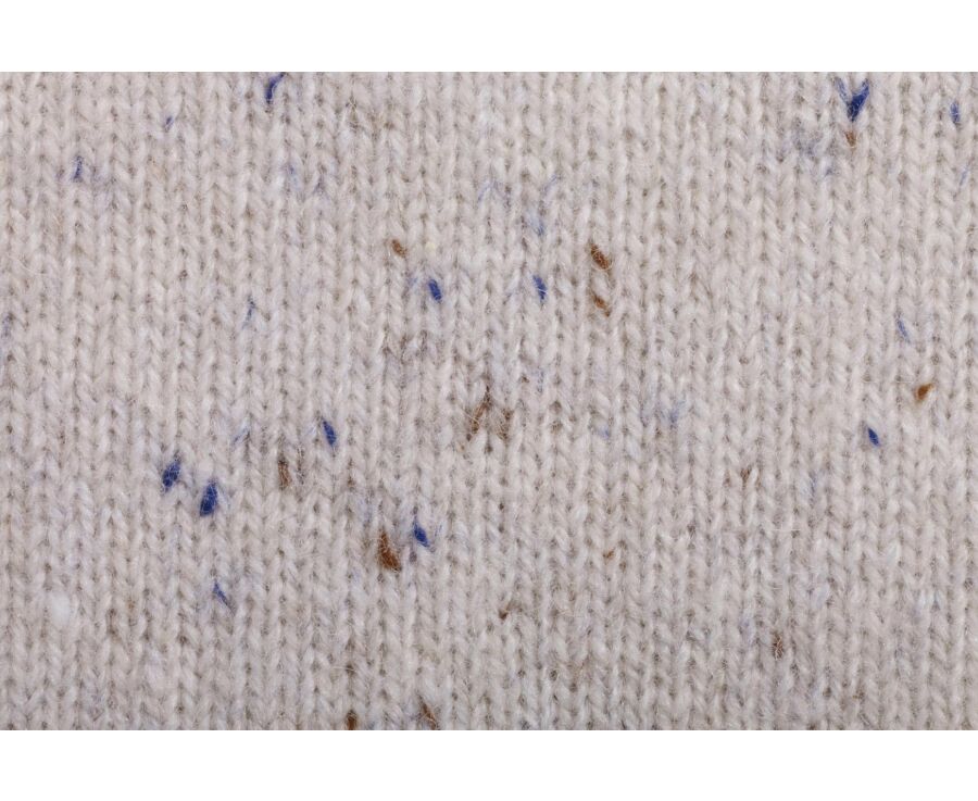 Pull homme laine col zippé - Blanc Cassé - KENNETH