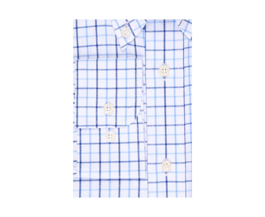 Chemise flanelle carreaux bleus - LINDSAY