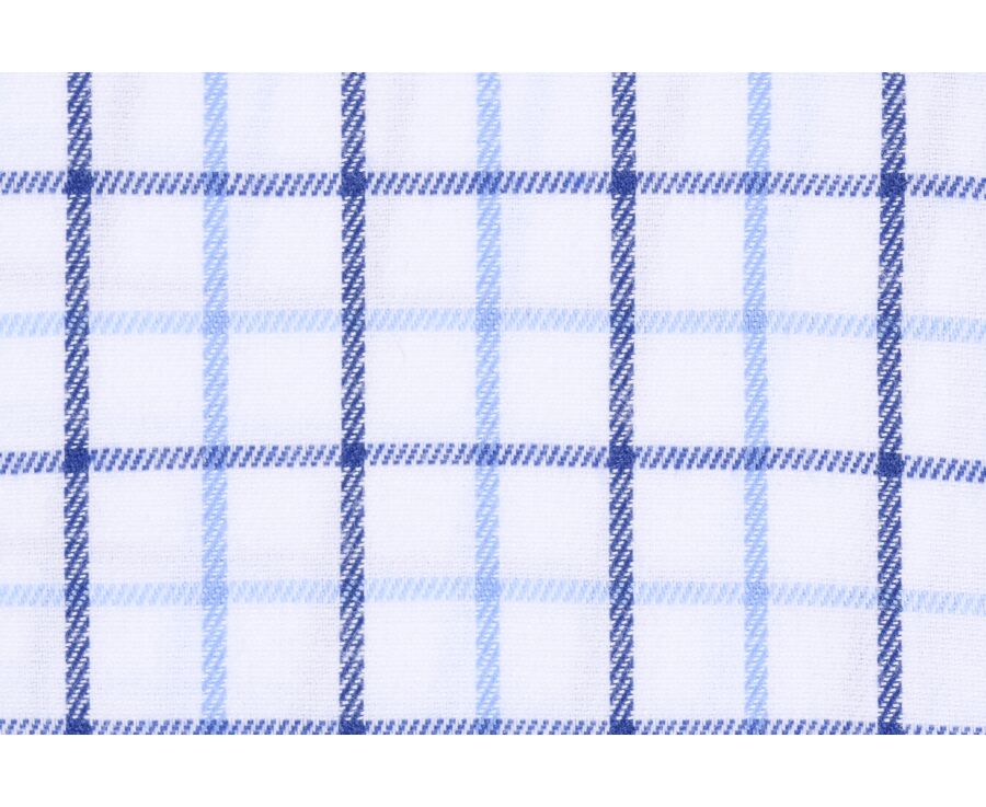 Chemise flanelle carreaux bleus - LINDSAY