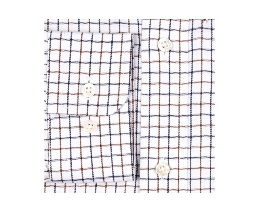 Chemise flanelle carreaux bleus et beiges - LINDSAY