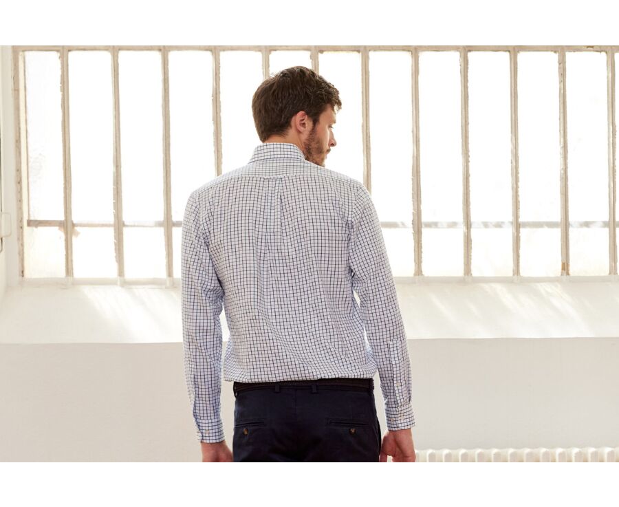 Chemise flanelle carreaux bleus et verts - LINDSAY