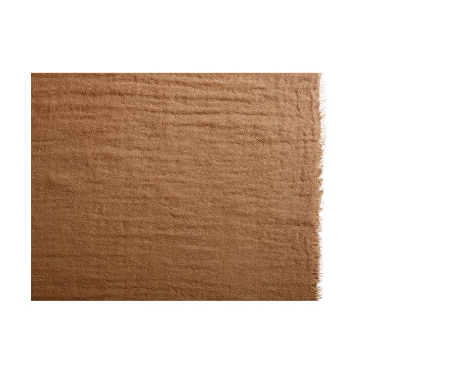 Echarpe Fine en Laine et Soie Camel