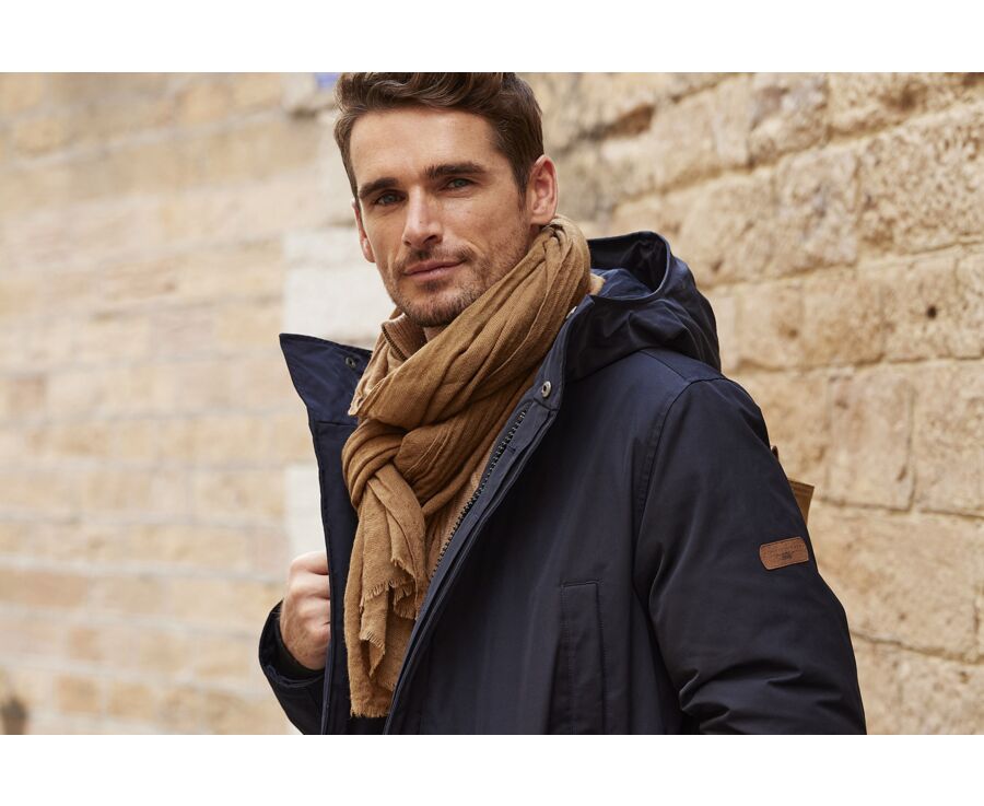 Echarpe Fine en Laine et Soie Camel