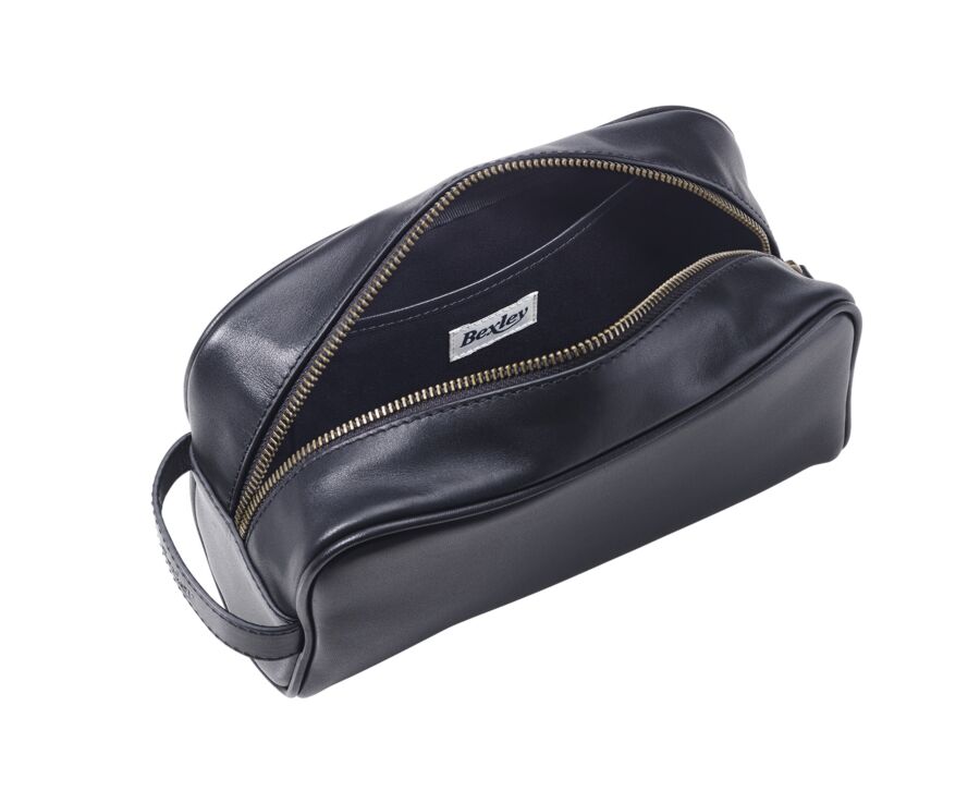 Trousse de voyage en Cuir Noir