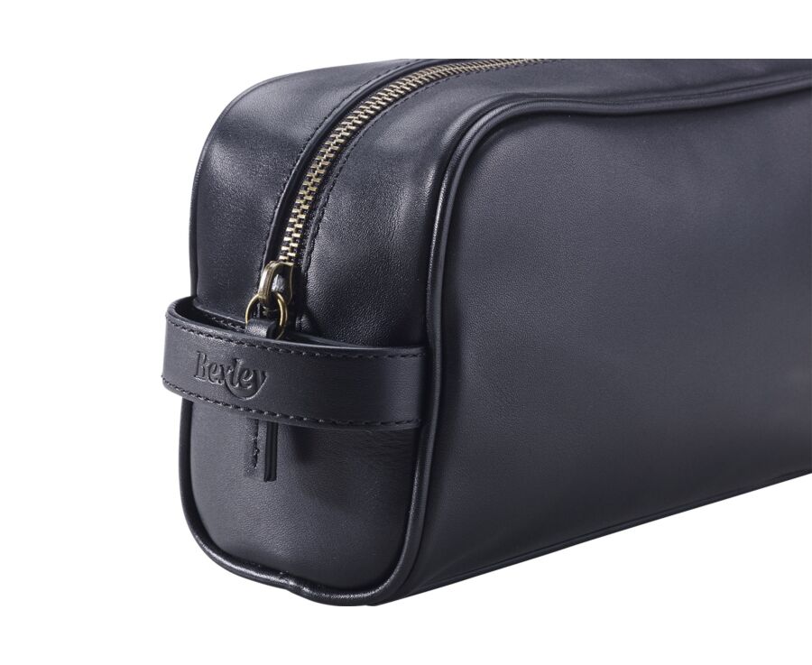 Trousse de voyage en Cuir Noir