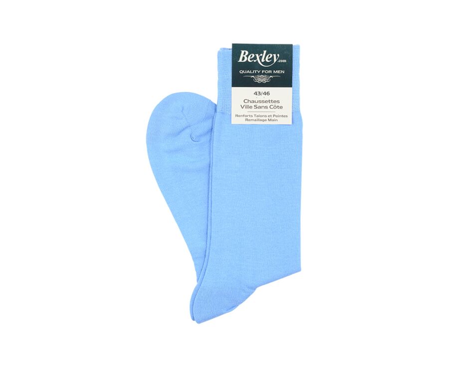 Chaussettes homme fines coton Bleu Ciel