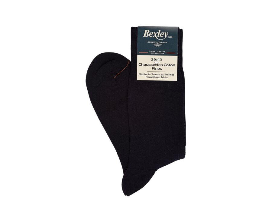 Chaussettes homme fines coton Marine