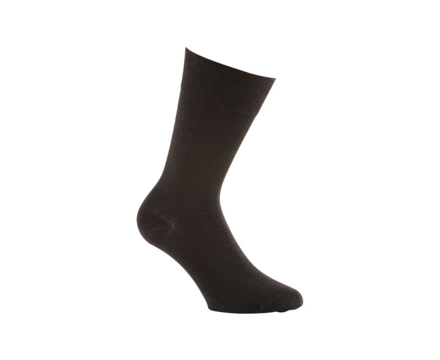 Chaussettes homme fines coton Marron