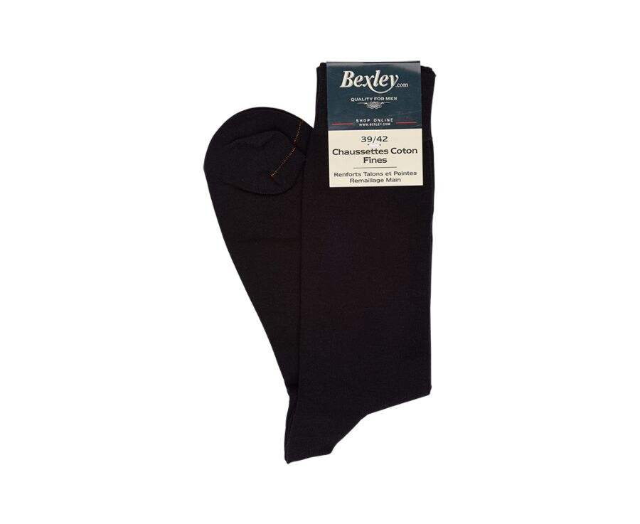 Chaussettes homme fines coton Noir