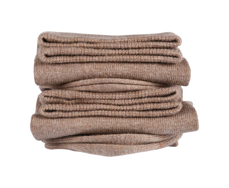 Chaussettes homme fines coton Taupe Chiné