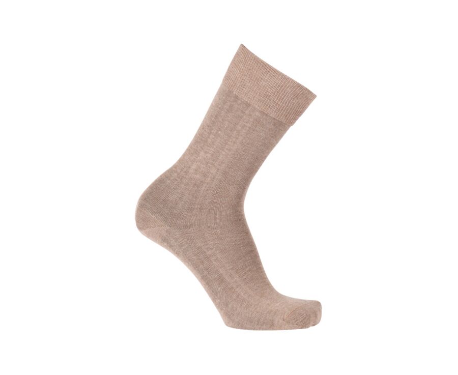 Chaussettes homme coton Taupe Chiné
