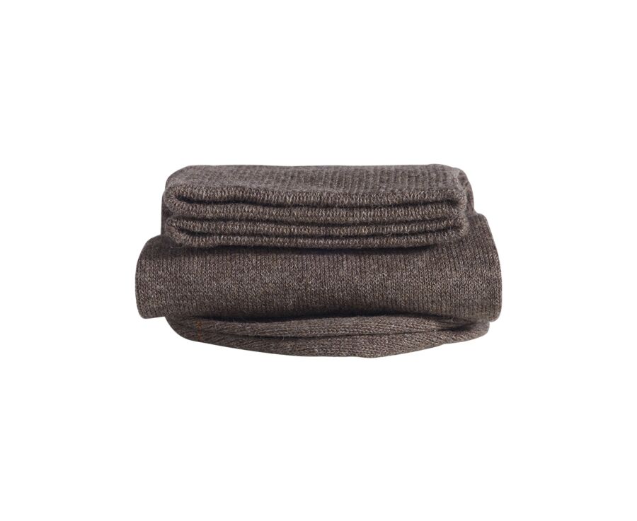 Chaussettes homme fines coton Chocolat chiné