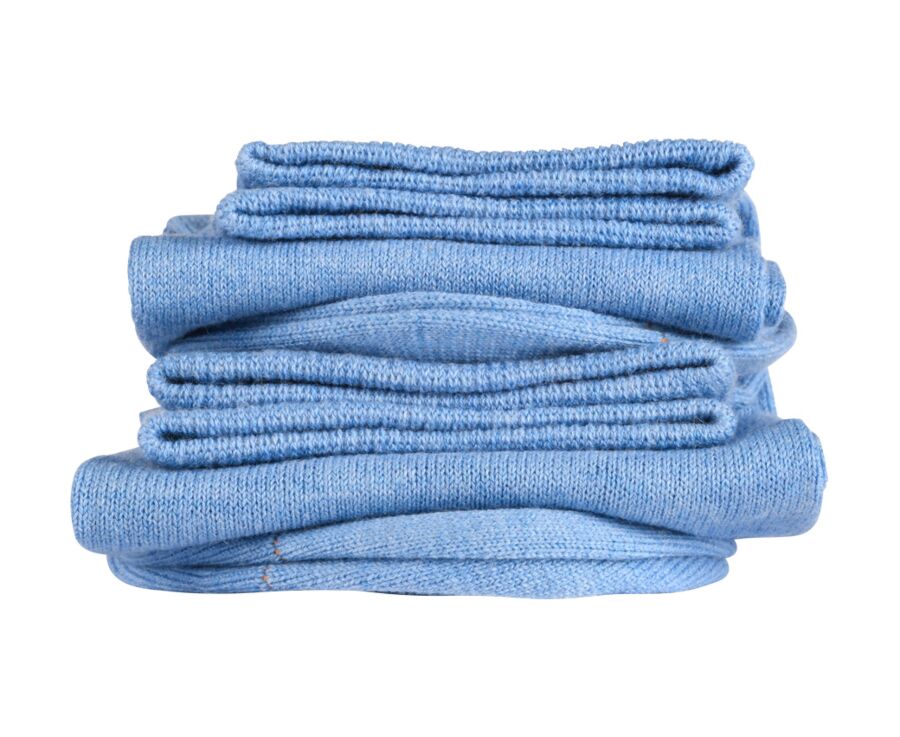 Chaussettes homme fines coton Bleu Chiné
