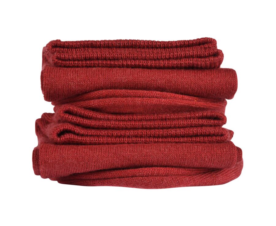Chaussettes homme coton Rouge Chiné