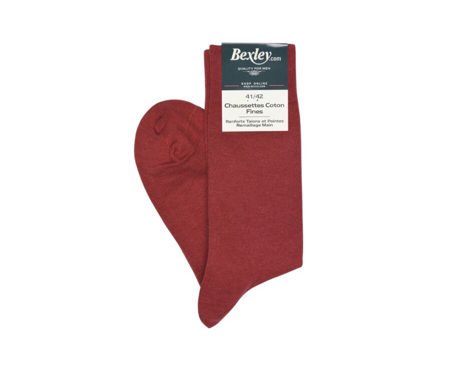Chaussettes homme coton Rouge Chiné