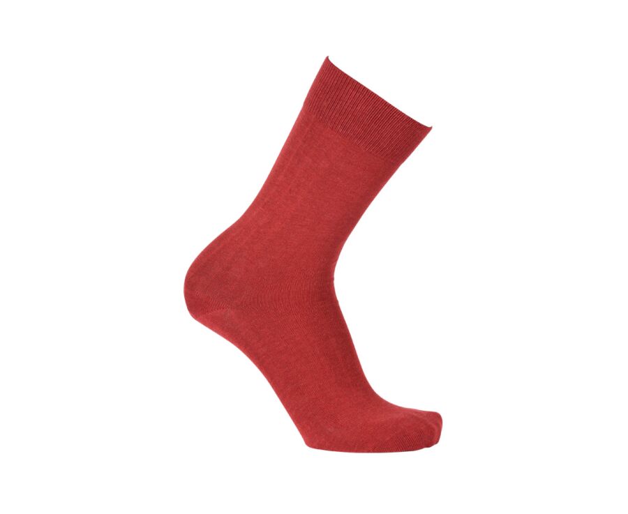 Chaussettes homme coton Rouge Chiné