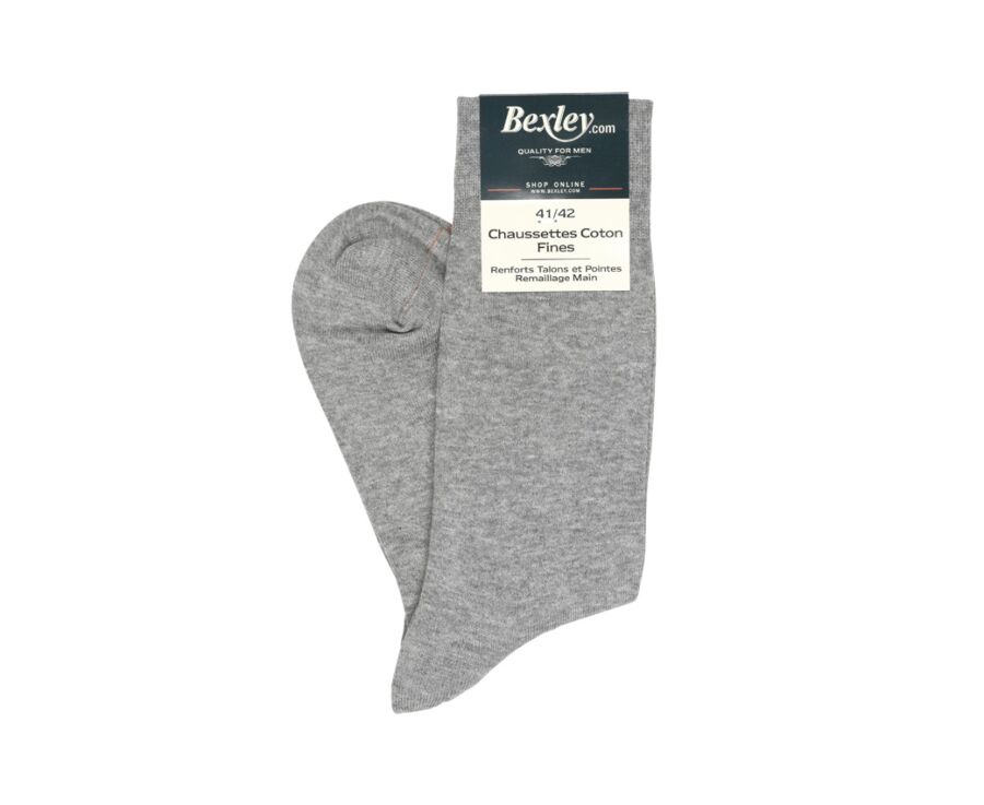 Chaussettes homme coton Gris Clair Chiné