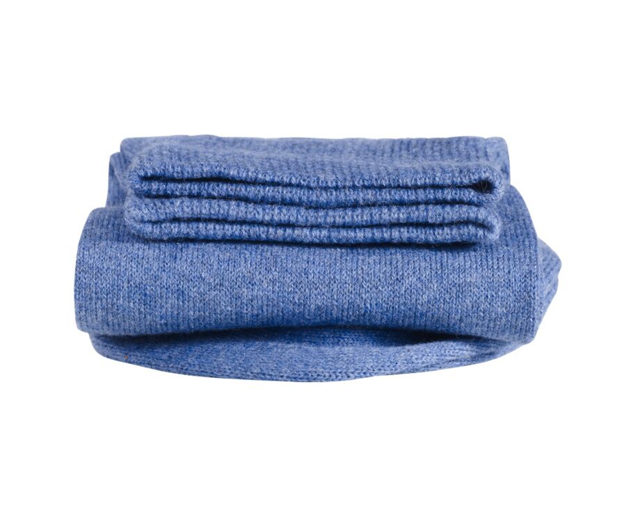 Chaussettes homme fines coton Bleu Moyen Chiné