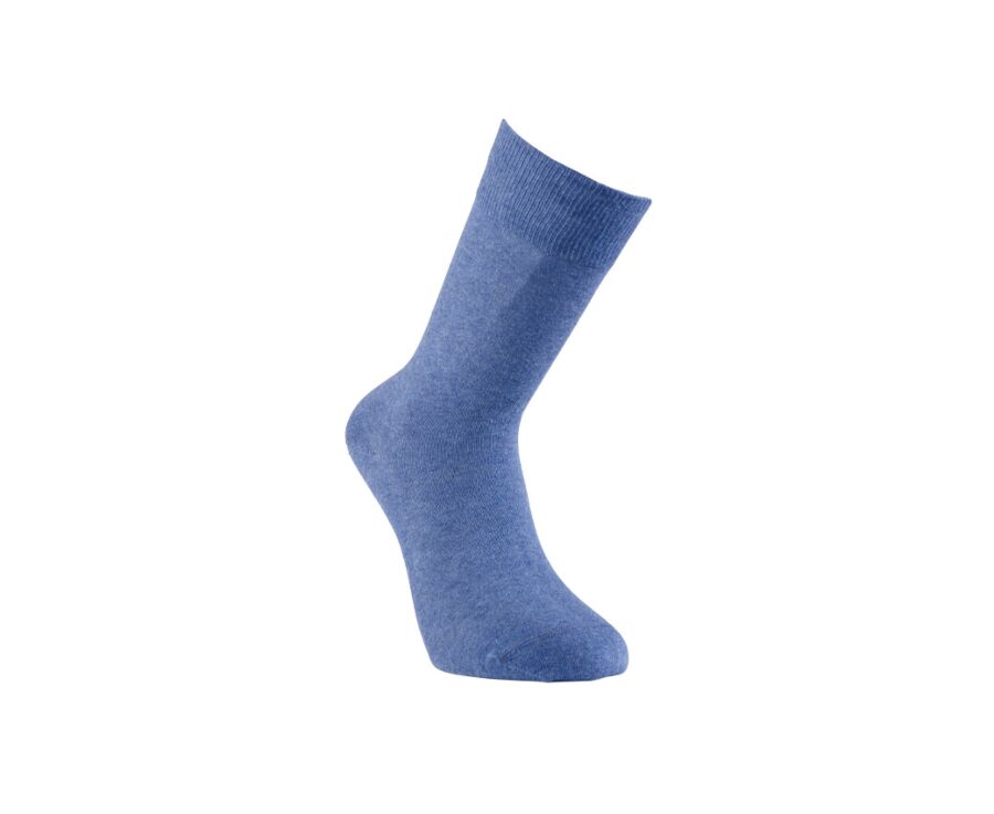 Chaussettes homme coton Bleu Moyen Chiné