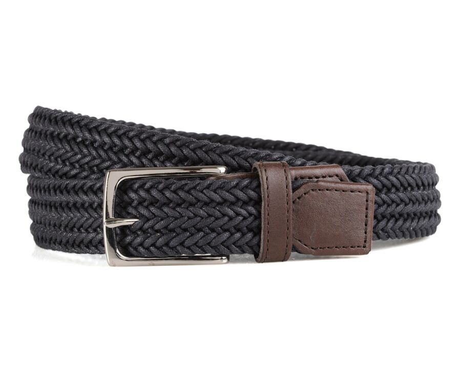 Ceinture tressée homme coton Navy - NORWOOD SILVER