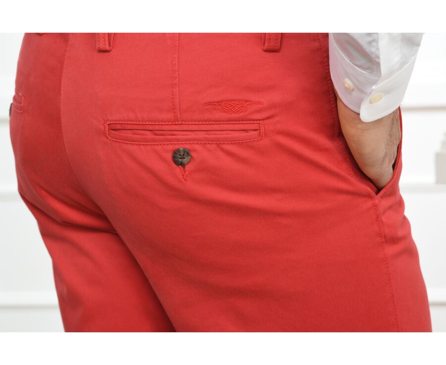 Pantalon chino homme Rouge - JAKE