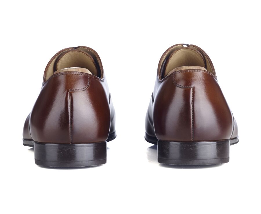 Richelieu homme Châtaigne patiné semelle gomme - LENNOX GOMME URBAN