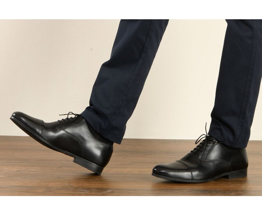 Richelieu homme Noir semelle gomme - LENNOX GOMME URBAN