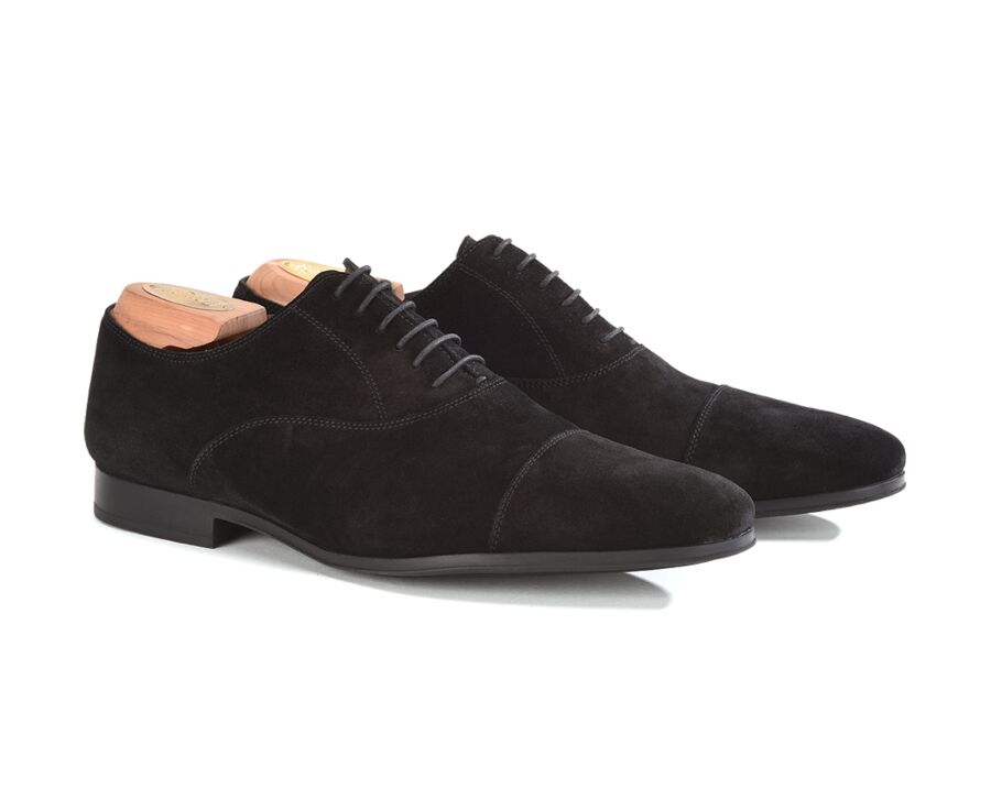 Richelieu homme Velours Noir semelle gomme - LENNOX GOMME URBAN