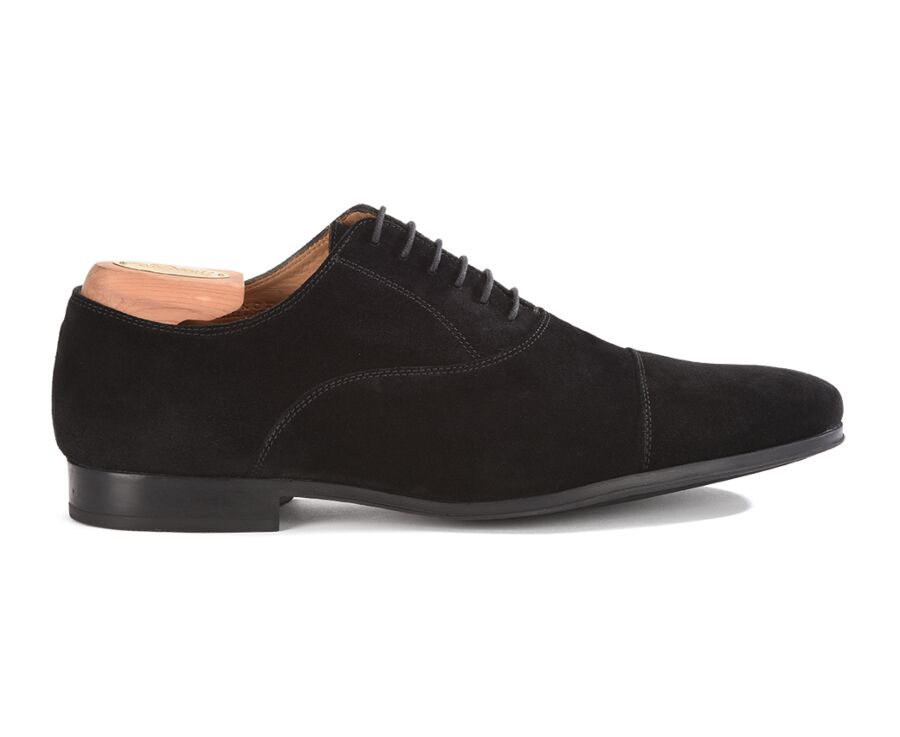 Richelieu homme Velours Noir semelle gomme - LENNOX GOMME URBAN