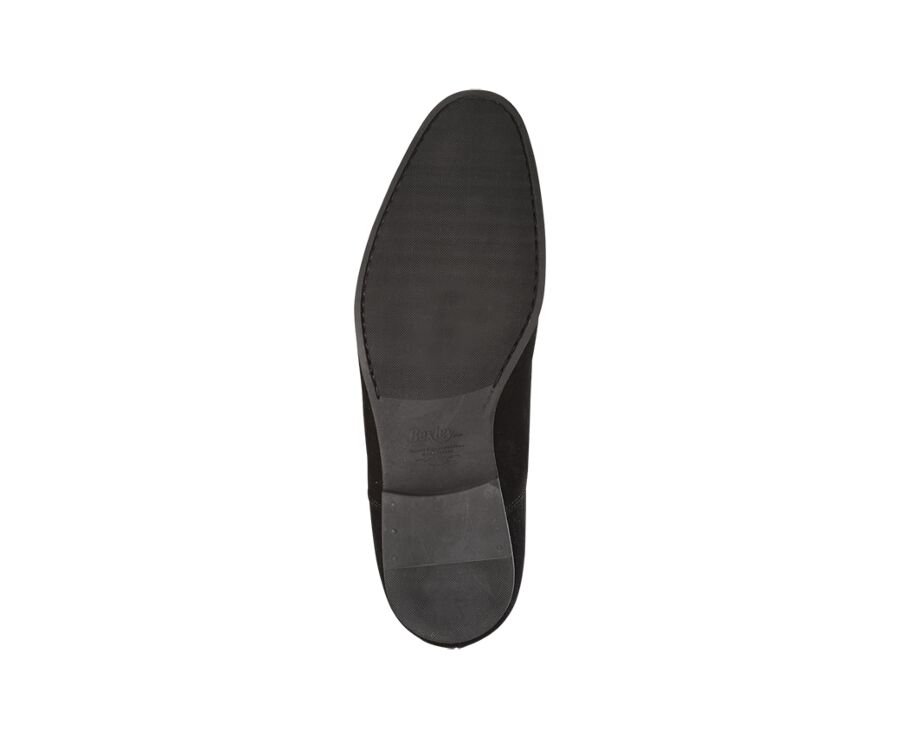 Richelieu homme Velours Noir semelle gomme - LENNOX GOMME URBAN