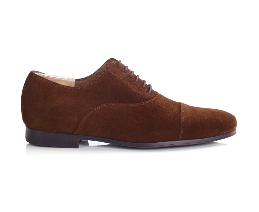 Richelieu homme - Velours Havane - LENNOX GOMME URBAN