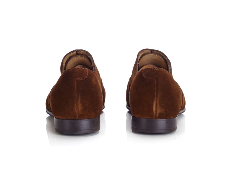 Richelieu homme - Velours Havane - LENNOX GOMME URBAN