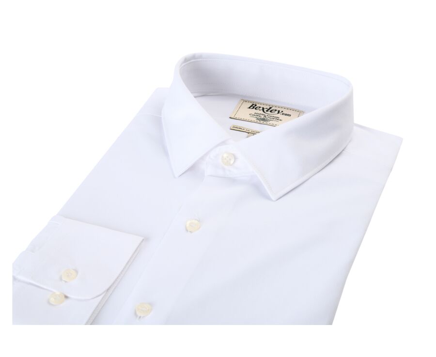 Chemise blanche coton popeline - Col français - LOUIS CLASSIC