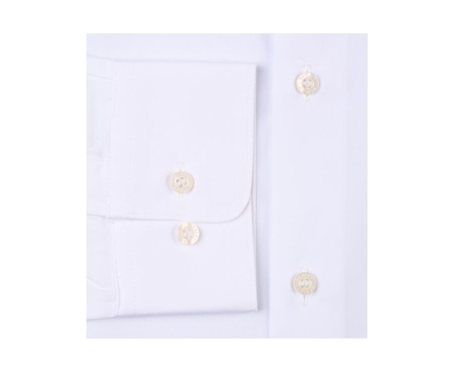 Chemise blanche coton popeline - Col français - LOUIS CLASSIC
