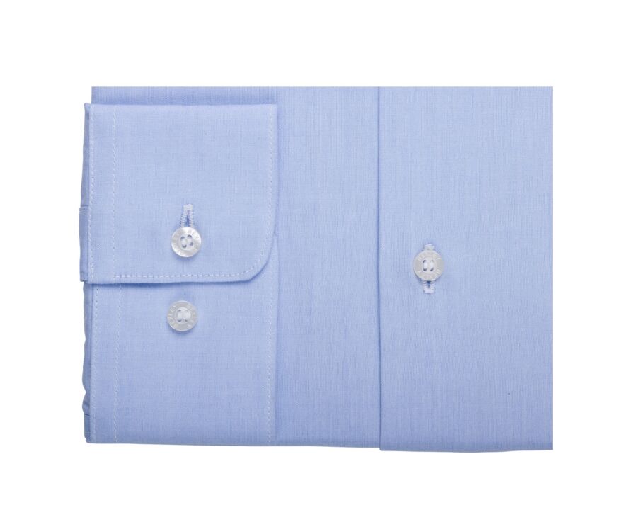 Chemise bleu ciel coton - Col français - LOUIS CLASSIC