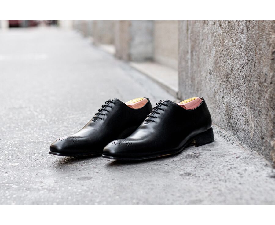 Richelieu homme Noir semelle cuir - THORNBURY