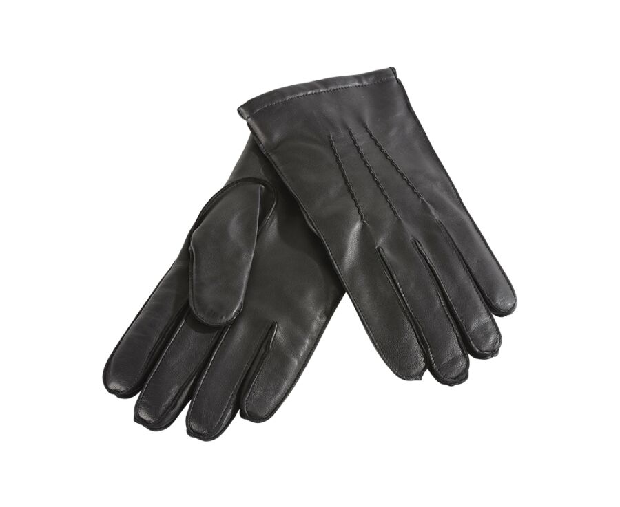 Gants homme en cuir d'agneau Noir