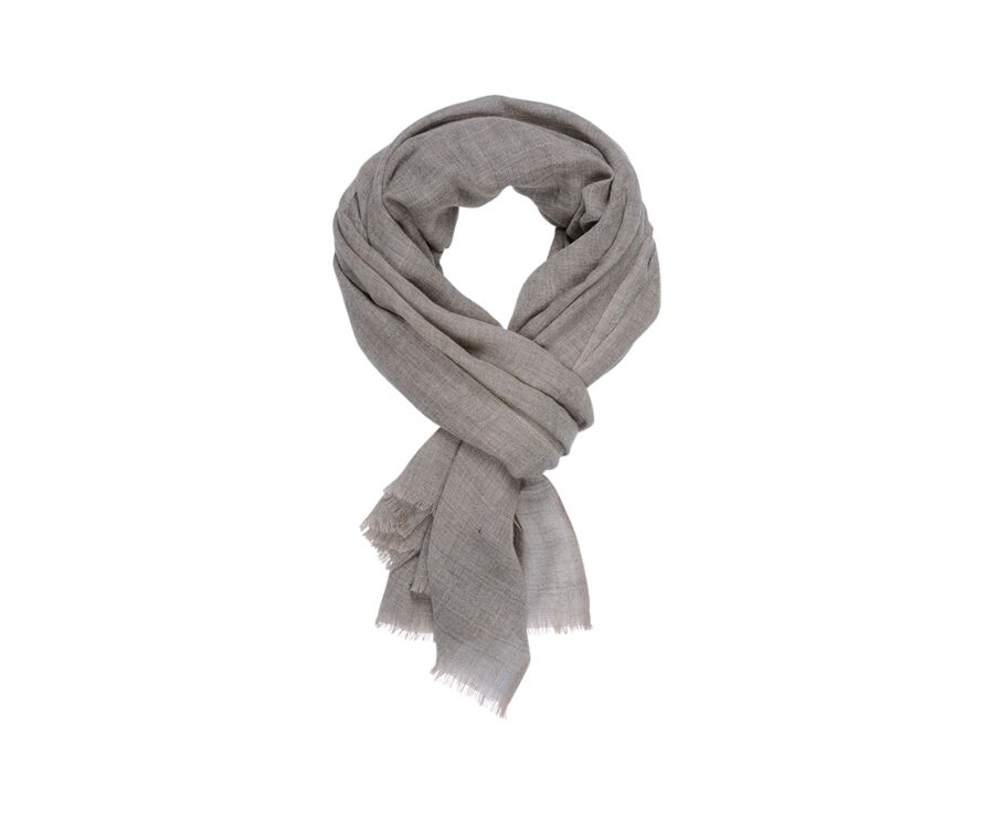 Écharpe fine Laine et Cachemire Taupe Chiné