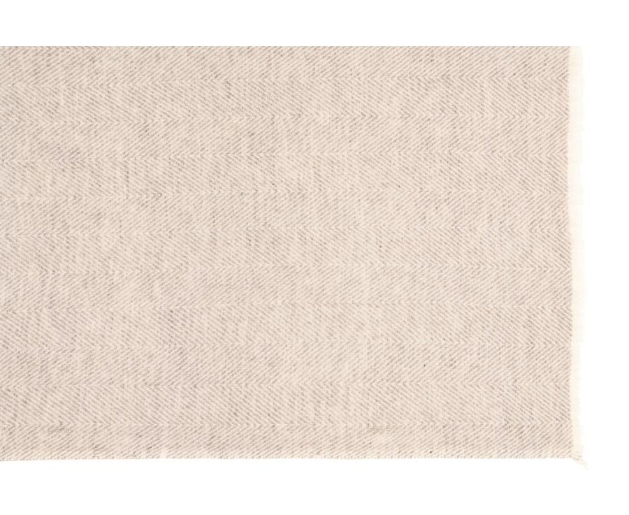 Écharpe Laine et Cachemire Beige Et Écru