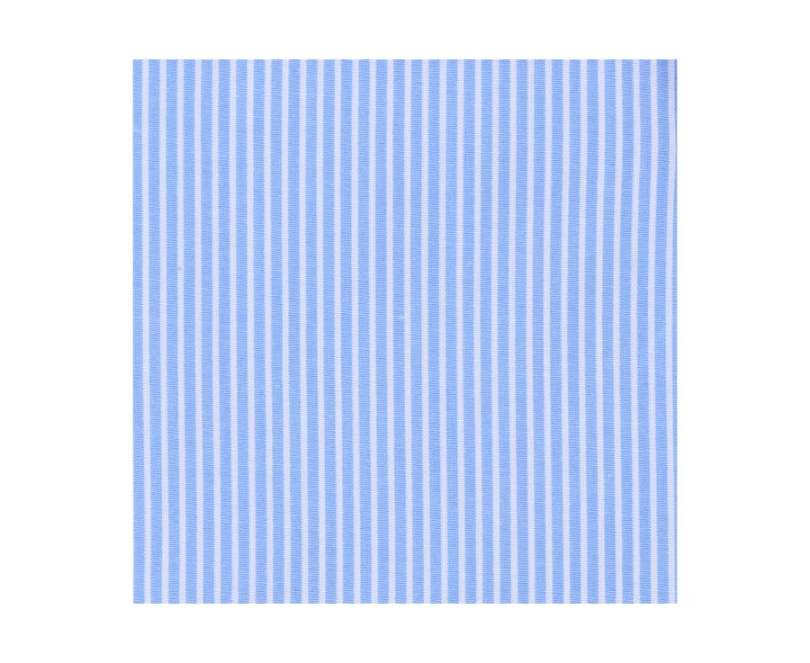 Chemise coton bleue à rayures blanches - QUENTIN