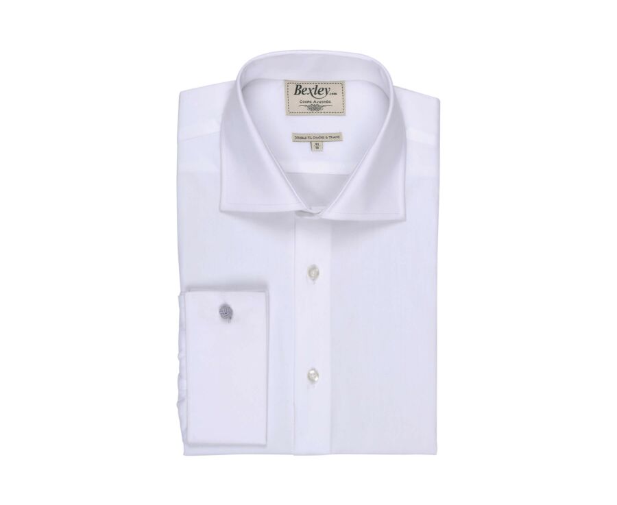 Chemise blanche à boutons de manchettes - PIETRO