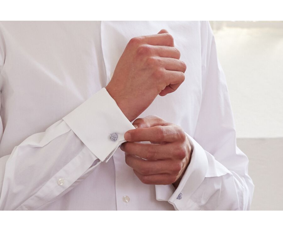 Chemise blanche à boutons de manchettes - PIETRO