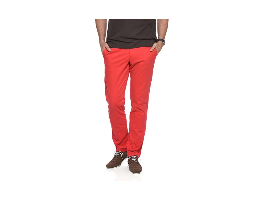 Pantalon chino homme Rouge Vif - KYRK
